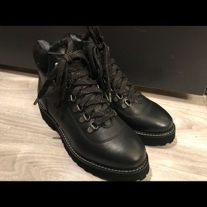 H&M genuine leather moto combat boots NIB